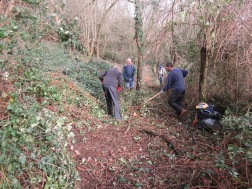 clearing bramble to restore access